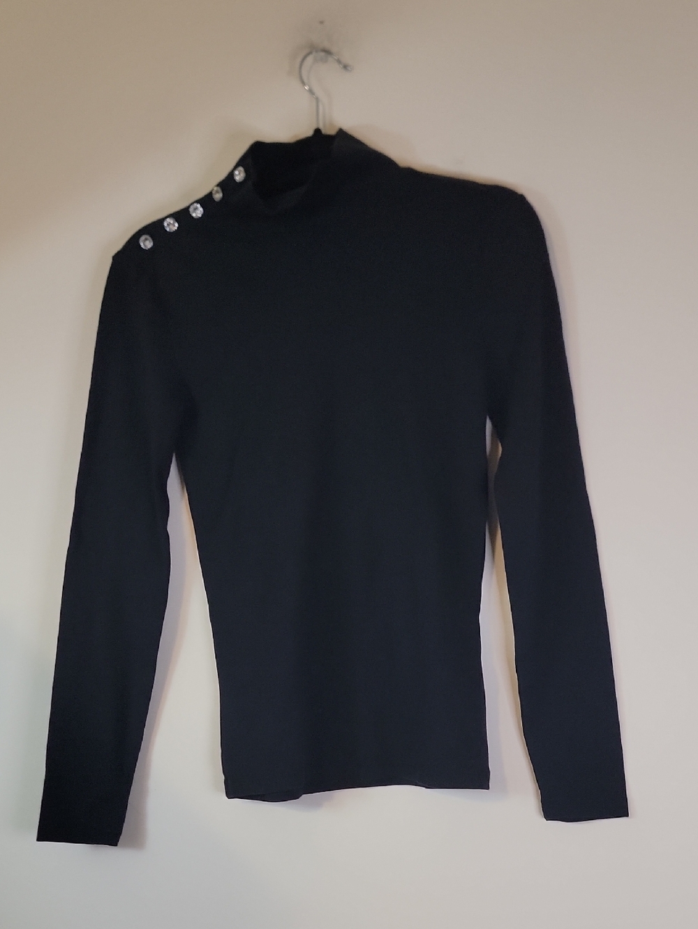 J. Crew Black Mock Neck Long Sleeve Top NWOT